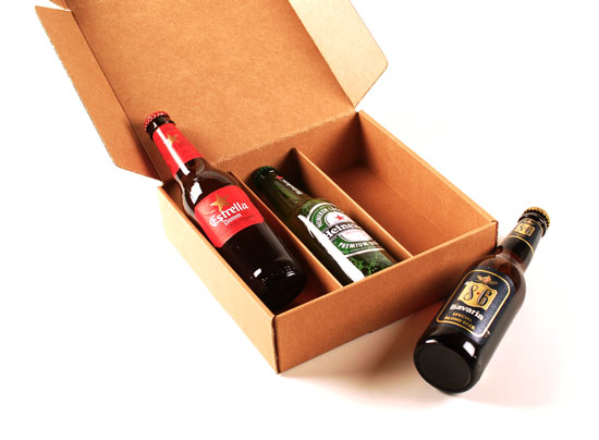 Caja plana con holder para cervezas