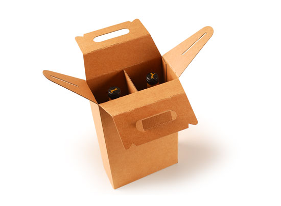 Caja de vinos con asa