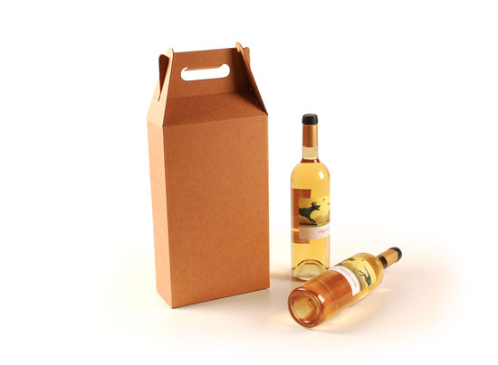 Caja de vinos con asa