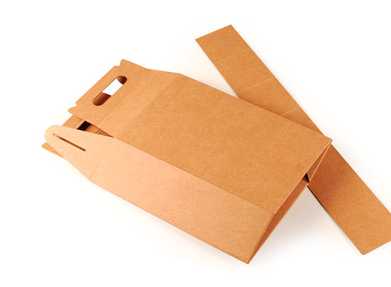 Caja de vinos con asa