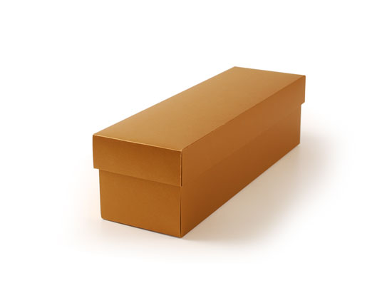 Caja de vino forrada individual con tapa