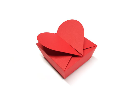 Caja en forma de corazón