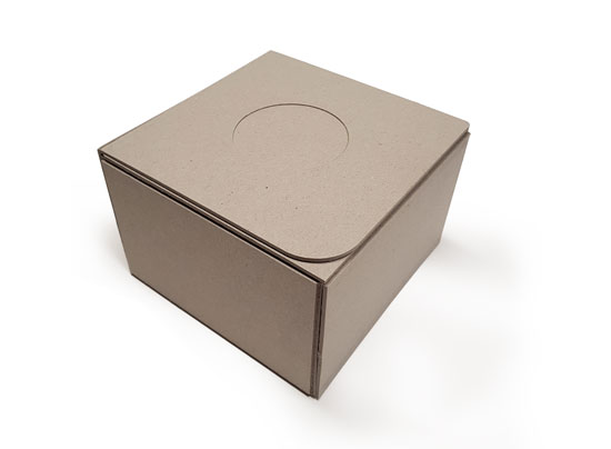 Caja automontable de cartón 100% reciclado