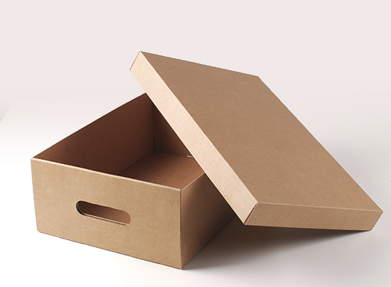 Caja de cartón con tapa para verduras