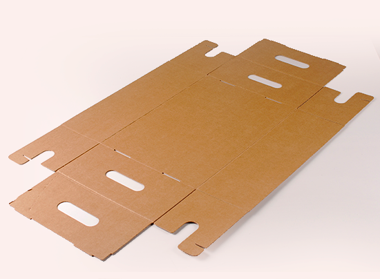 Caja de cartón con tapa para verduras