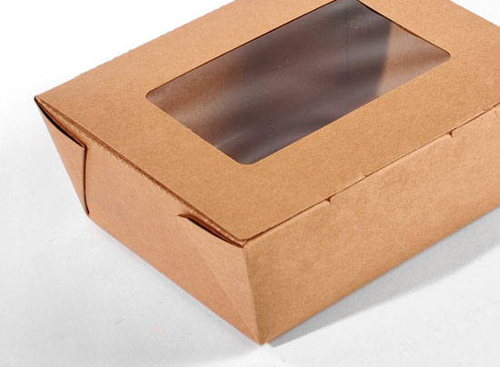 Caja con ventana para take away
