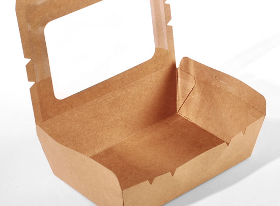 Caja con ventana para take away
