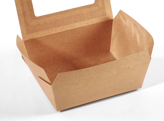 Caja con ventana para take away