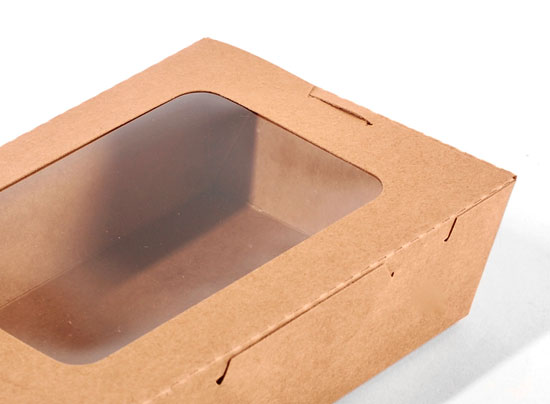 Caja con ventana para take away