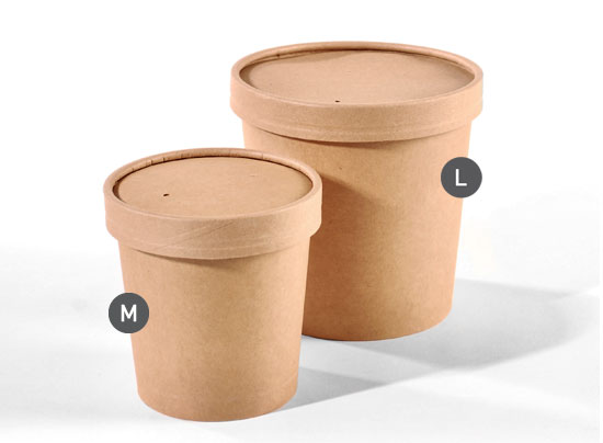 Sopera kraft con tapa  take away
